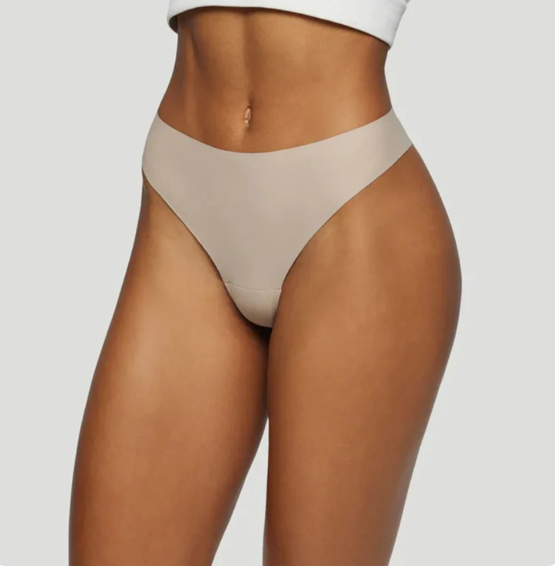 Nahtlose Mid-Waist-Tangas Nude (3er-Set)