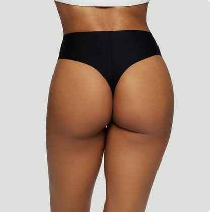 High-Waist-Tanga Schwarz (3er-Set)