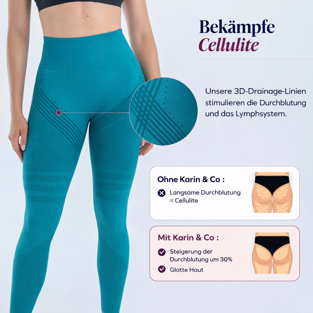 3D-Leggings | Pfauengrün